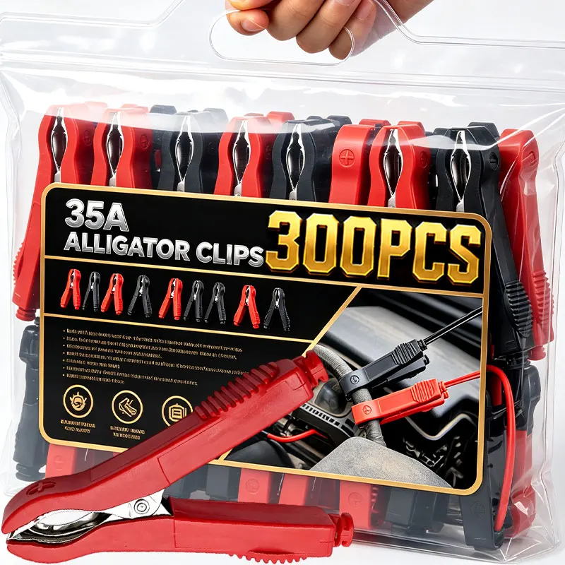 Heavy Duty Insulated Alligator Clips Battery Crocodile Clamp Car Jump Starter Test Lead Cable Electrical Connection Repair Tool