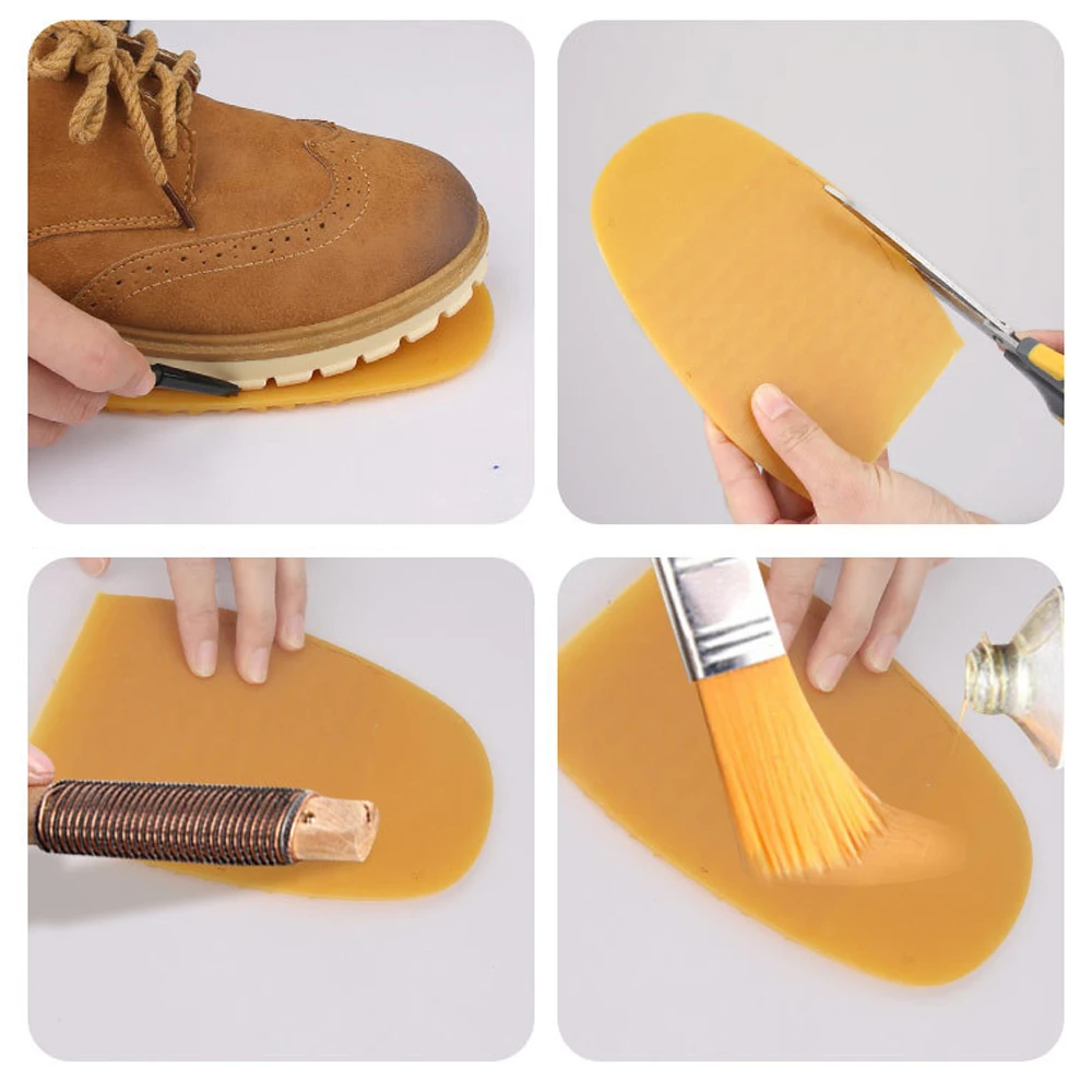 1 Pair Rubber Forefoot Shoe Soles Sole Repair Materials Forefoot Wear-resistant Sole Stickers For Men Leather Shoe Accessories