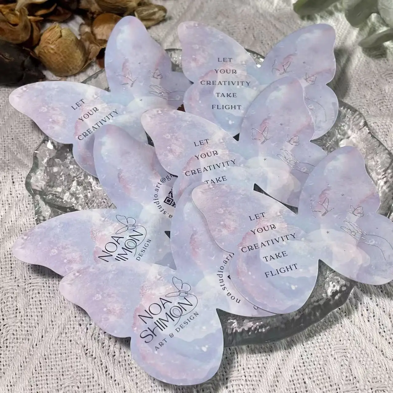 

Pastel Personalized Butterfly Place Cards Handwritten Thank You Wedding Decorations Customizable Seating Arrangement