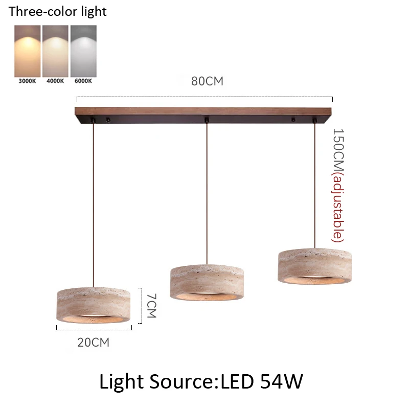 Wabi Sabi Mid Century Yellow Travertine Pendant Light Designer Lamp For Dining Room Tea Room Bedroom Living Room Lighting
