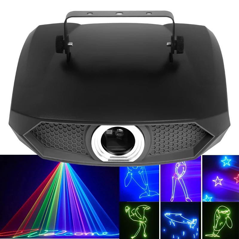 

Full Color 3D Animation Laser Stage Light RGB Animation Scan Pattern Effect Laser Projector For DJ Disco Party Wedding KTV Bar