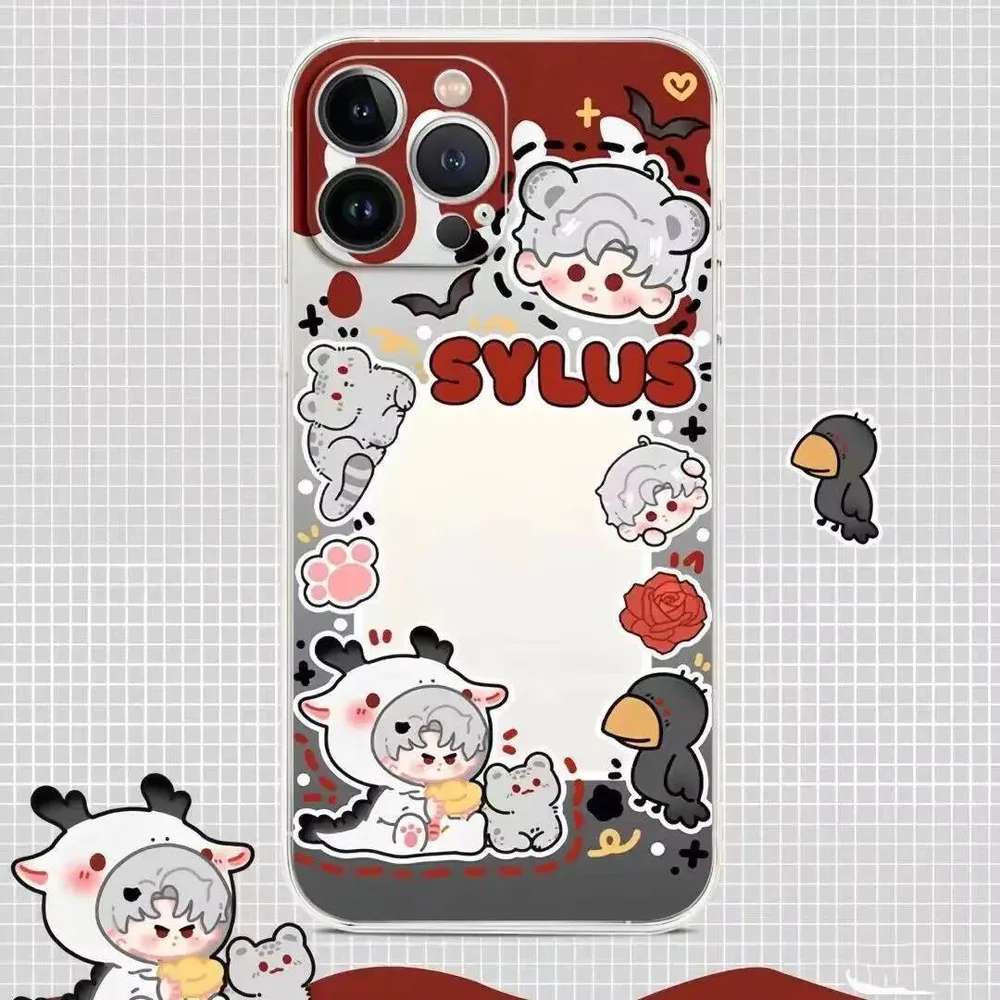 

Love And Deepspace Sylus Crow Brother Exclusive Silicone Soft Cover For Iphone 11-15Pro Cushion Shockproof Phone Case
