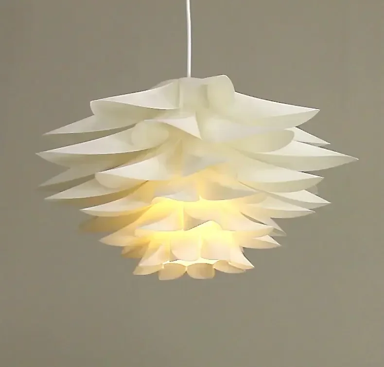 

Handmade Lotus Flower Pendant Light AC90-260V PVC/Plastic Shade Creative Lamp for Dining Bedroom Cloth Shop Fixtures