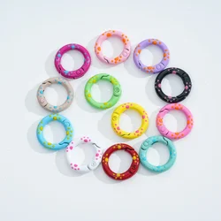 20mm Colorful Lobster Key Clasps Snap Hook Keychain Clips Hook Connector Open Ring For Jewelry Bracelets Making DIY Accessories