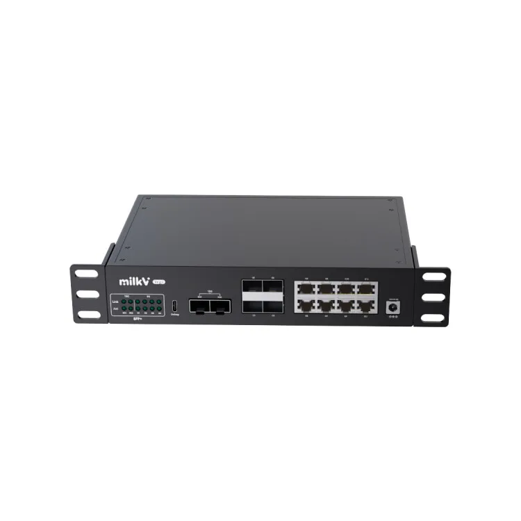 

Milk-V Vega Open Source 10 Gigabit/Gigabit Fiber Optic/Electronic Port Smart Switch