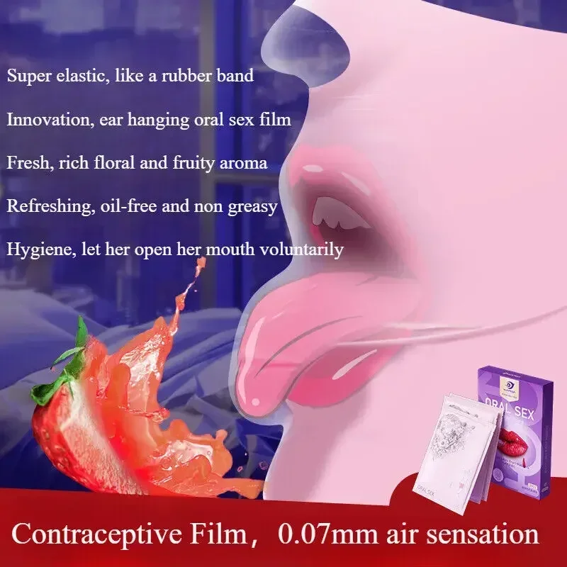 2024 Yeni Lateks Membran Oral Seks Kulak Asılı Tip Meyve Aromalı Ultra Ince Süper Mermi Hijyen Taşınabilir Sextoy Femme Seksi Yetişkin