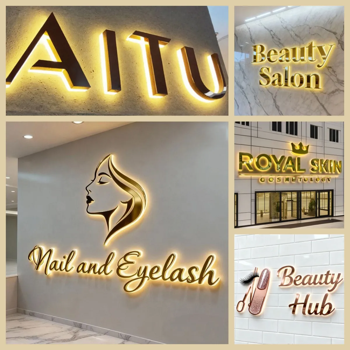 Customized 3D stainless steel gold letters, silver letters, personalized identification signs, factory direct sales