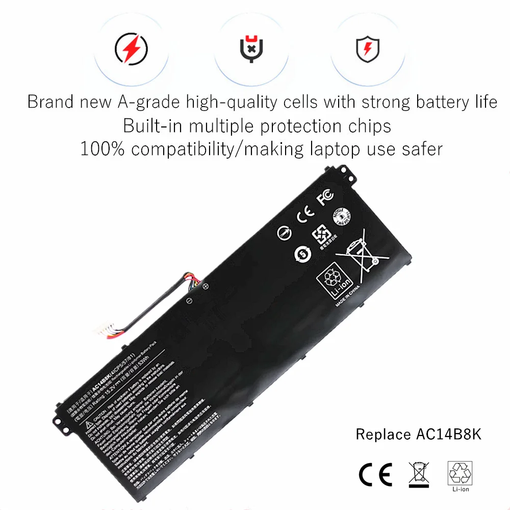 AC14B8K Laptop battery For Acer Aspire E3-111 E3-112 E3-112M E5-771 E5-771G ES1-311 ES1-511 ES1-512 for Gateway NE512