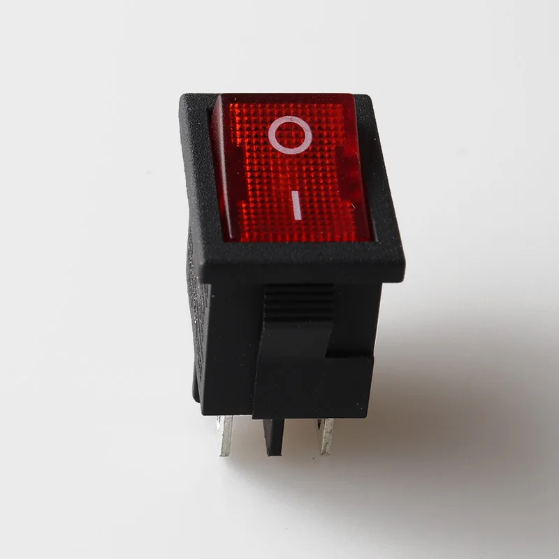 

RS601D 15X21mm Red light 4 Pin Rocker Switch 10Pack
