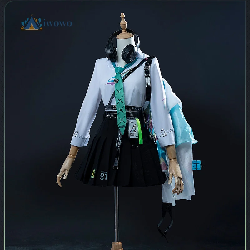 

Wuthering Waves Lyna Cosplay Costum Cos Game Girl's new sweet JK uniform shirt dress Uniform Halloween Party Clothes New