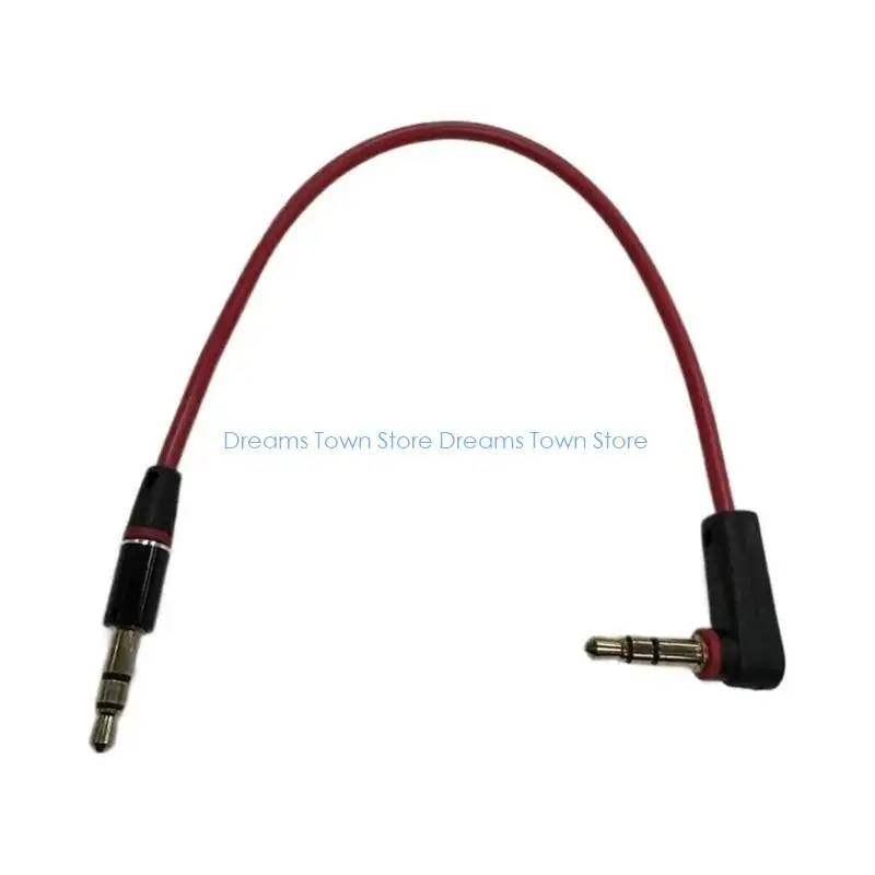 HX6A Portable Short Auxiliary Cable Angled Connectors Nylon Braided Shielding Universal Device Compatibility