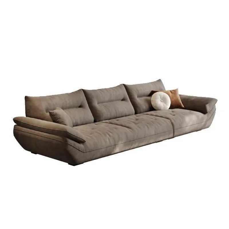 

Living room Fabric small apartment Straight row clouds Sailing sofa Italian minimalist light luxury rental house