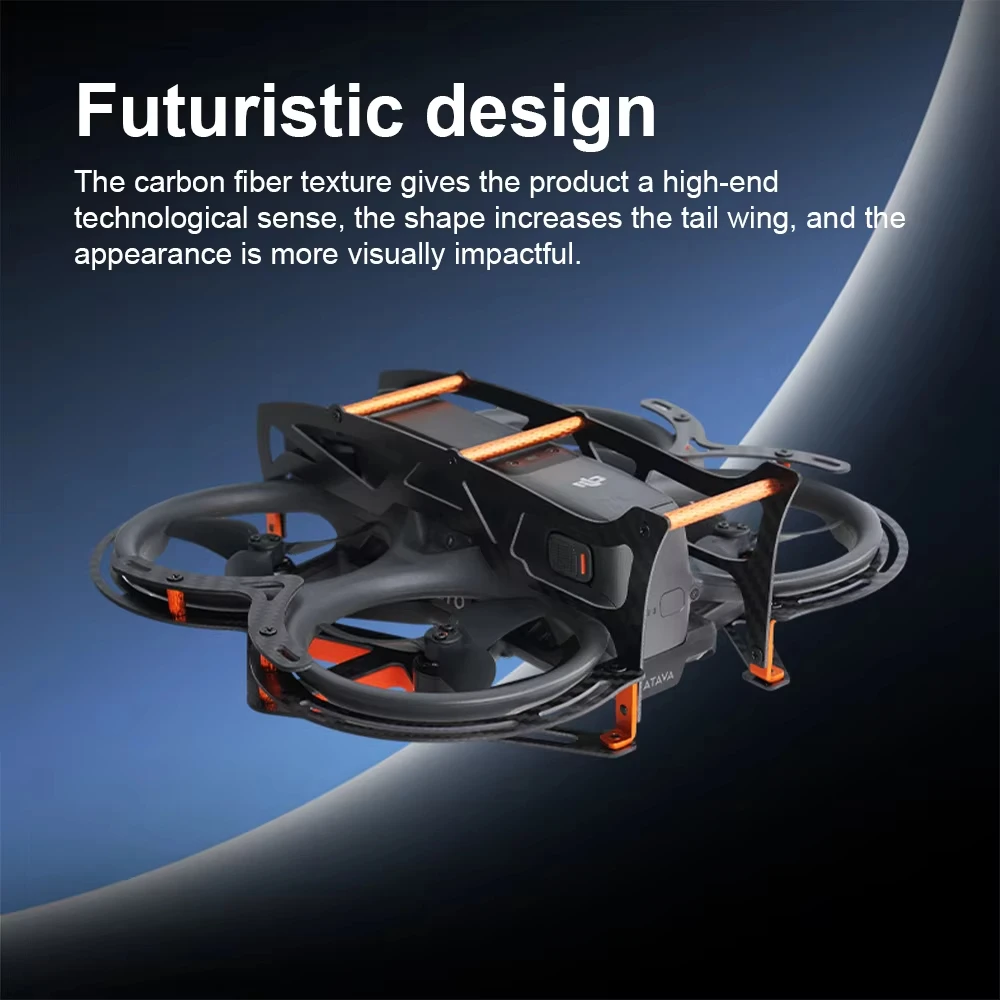 Carbon Fiber Armor Frame for DJI Avata 2 Full Protection Anti-Collision Guard Cover Plate Reinforcement Shield Impact Resistant
