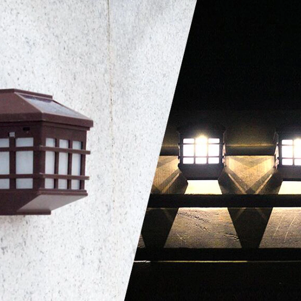 

4Pcs Solar Wall Light Outdoor LED Stairs Lamp Waterproof Daylight Charging Healthy Environmental Durability Sealing Performance