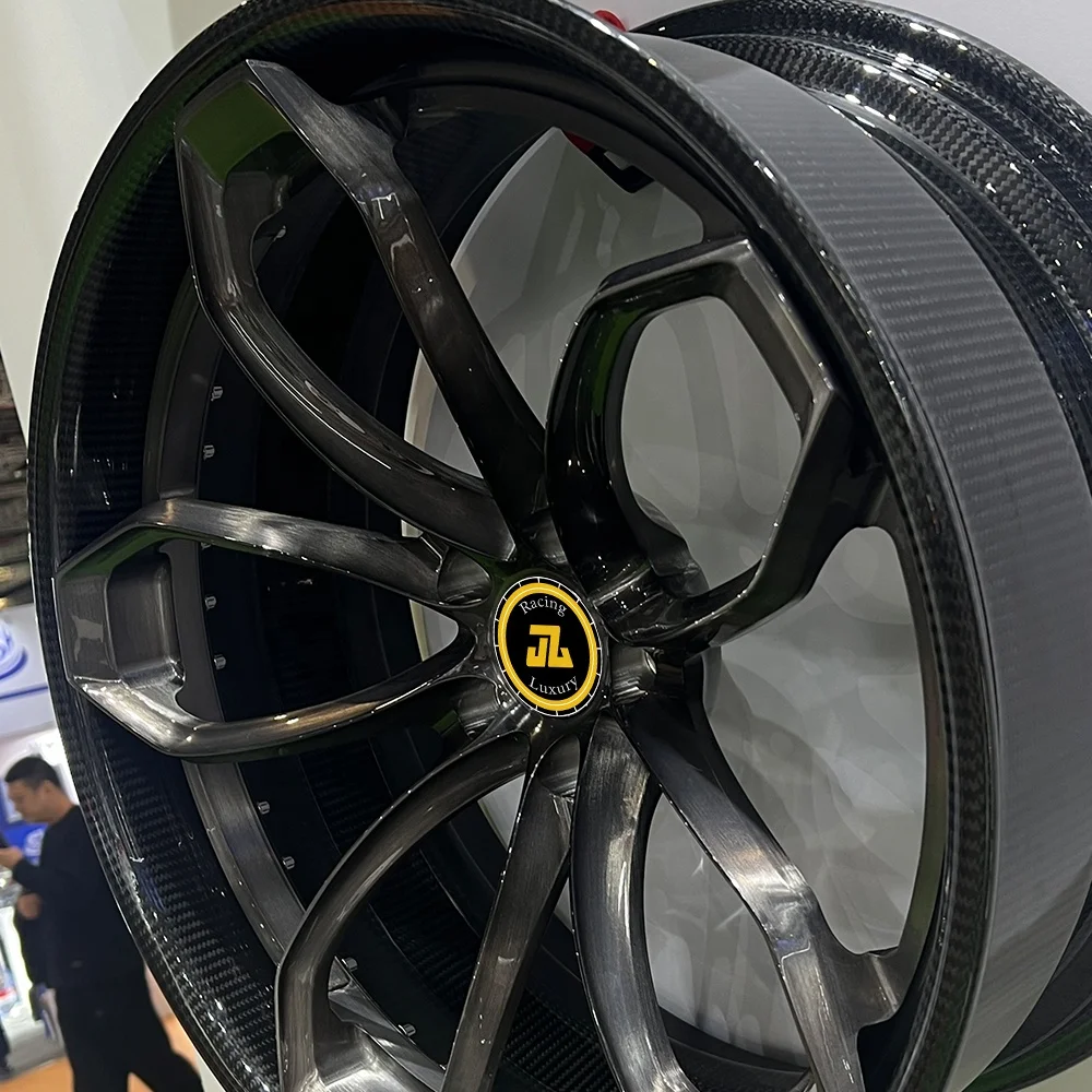 17 18 19 20 21 22 23 24 Inch 2-piece carbon fiber deep concave racing Rims PCD 5x112/120/130 Forged Car Wheels