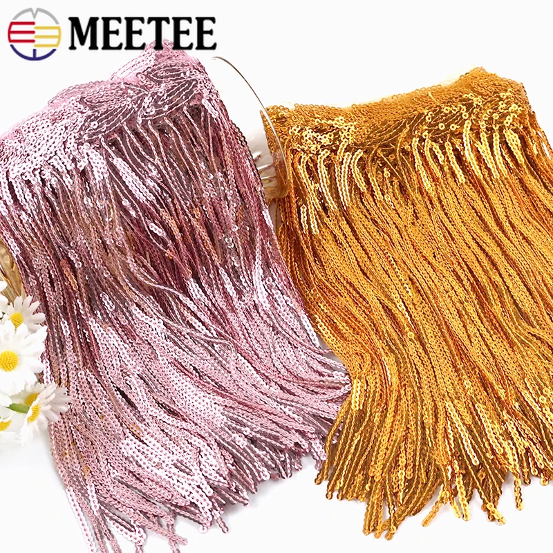 

5Yards 20cm Tassel Fringe Sequins Lace Trim Sewing Stage Dresses Clothes Decorative Trimmings Stitching Tassels DIY Accessories