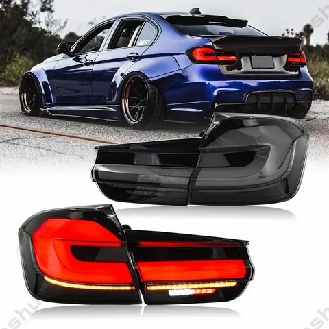 Luces traseras para BMW Serie 3 F30 F35 F80 M3 2012 - 2018 luz trasera luces traseras LED completas lámpara de freno DRL dinámica automotriz
