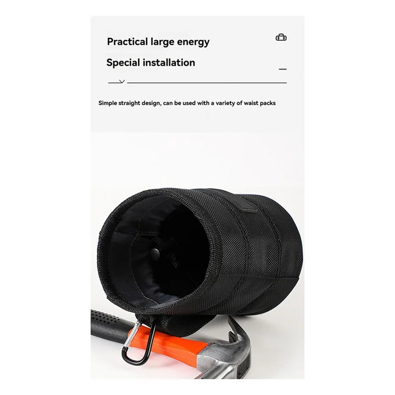 BNVN-Nail Screw Storage Bag With Buckle Hanging Waist Nail Bucket Multifunctional Nail Waist Pack Nail Hanging Waist Kit