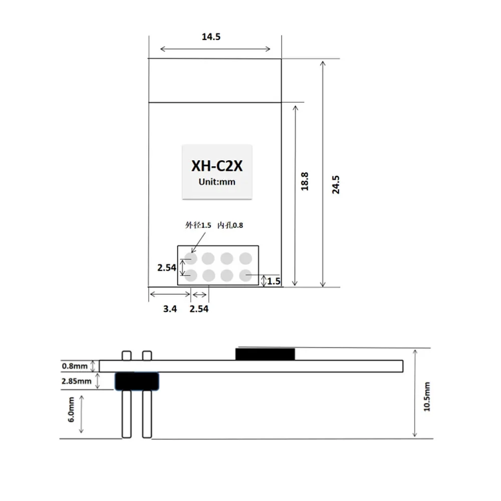 Rcmall 10pcs XH-C2X esp8684h4 wifi + ble modul 4mb flash dc3-3,6 v RISC-V 32bit single-core mikroprozessor ersetzen ESP-01S