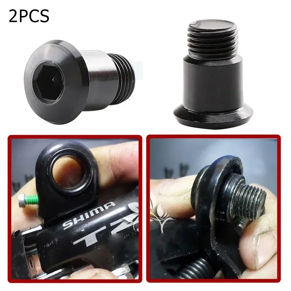2Pcs Bike Rear Derailleur Fixing Bolts MTB Jockey Wheel Screws TZ50 Rear Derailleur Long Type TX35 Short Type Fixing Bolts Steel