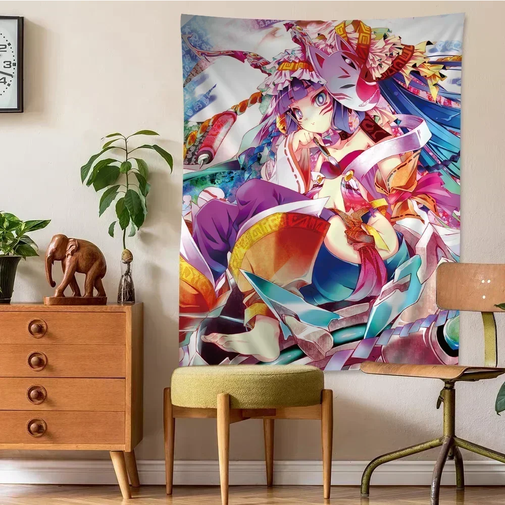 No Game No Life Hanging Bohemian Tapestry Japanese Wall Tapestry Anime Kawaii Room Decor