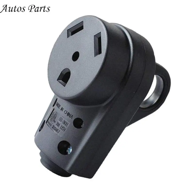 

57BA Campers Plug Replacement Male Plug End for Campers Power Adapter 30A 125V Plug Flame Resistant Power Connector