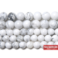 Natural Stone White Howlite Turquoise Round Loose Beads 15\