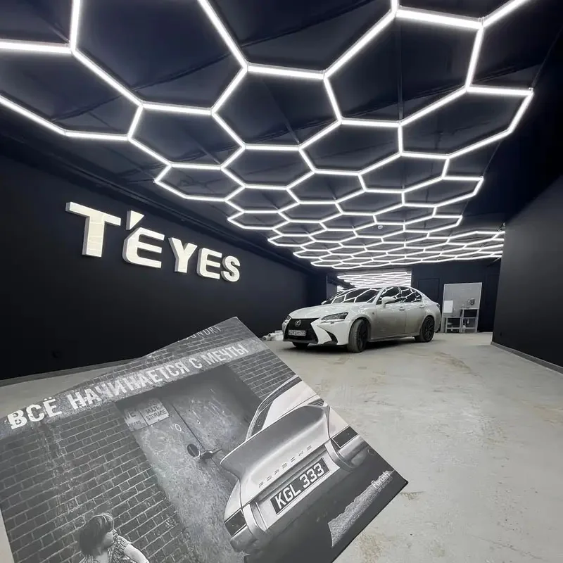 عكس الضوء مسدس LED أضواء المرآب سيارة التفاصيل صالون الحلاقة السقف الإضاءة العسل حوض مصباح ل 4S عرض ورشة عمل الصالة الرياضية السيارات