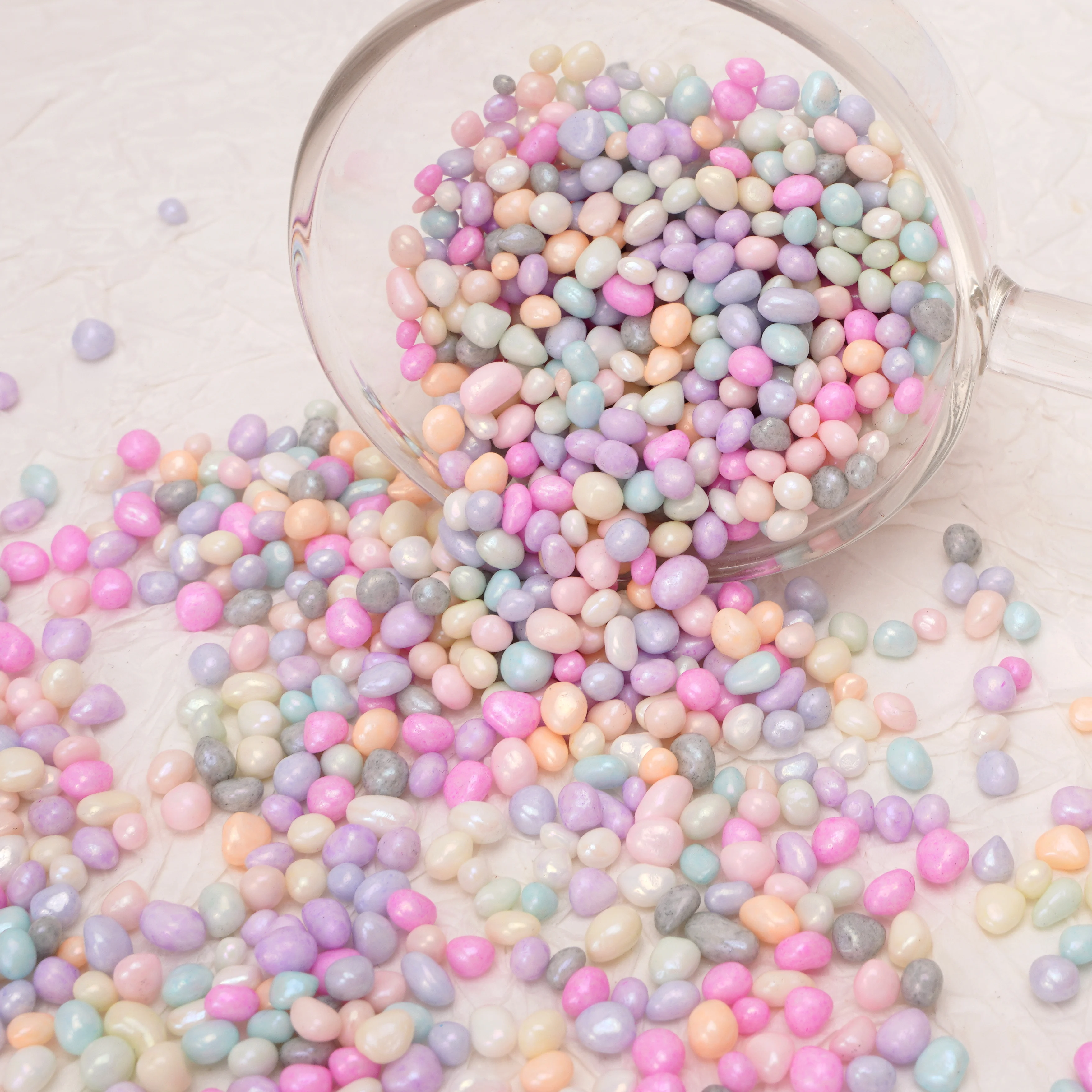 

Glass Non porous Irregular Pebble Bead DIY Handmade Macaron Color Makeup Box Filling Bead Material Accessories