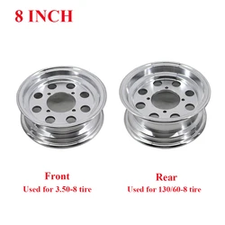 3.50-8'' Front Rear Rims for Monkey Bike Small Motorcycle Wheel Modified 8 Inch Electroplated Hub Adaptable 130/50-8 Tire Tyre