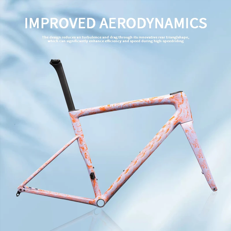 2025 جديد SL8 Dongli T1100 يندبروف إطار من ألياف الكربون تصميم مكبح قرصي تخصيص اللون إطار خفيف للغاية إطار دراجة