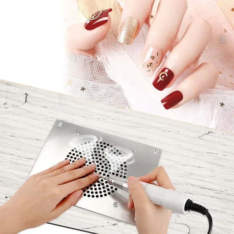 Vacuum Cleaner For Embedded Manicure Table Nail Polish Dust Collector Manicure Machine Nail Gel Vacuum Remover Device Nails Tool