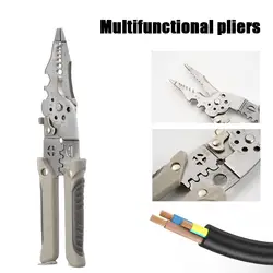 Multifunctional Electrician Pliers Long Nose Pliers Wire Stripper Cable Cutter Terminal Crimping Hand Tools