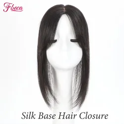 Silk Base Closure Only Human Hair Closure Clip Simulated Scalp Add Front Hair Increase Hair Volume