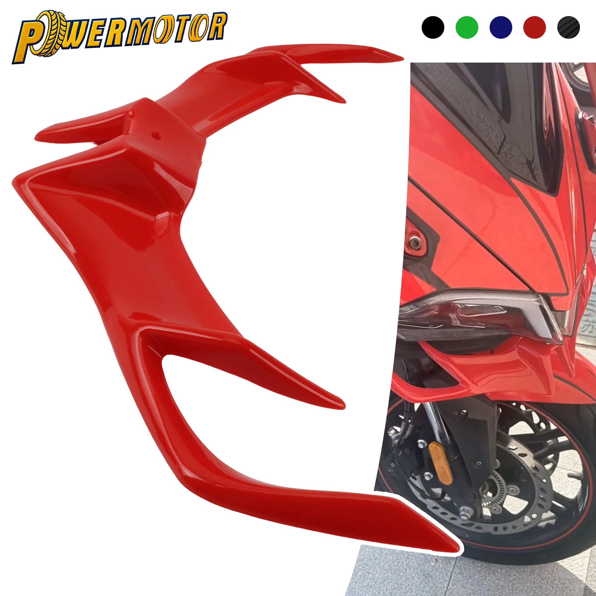 

Motorcycle Front Spoiler Aerodynamic Winglets Fairing Fixed Wing For Suzuki GIXXER SF 250 150 155 RS 200 For Yamaha YZF R15