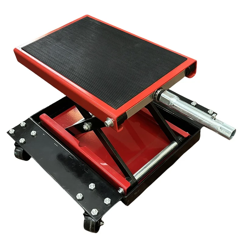 Factory sales 1100lb professional maintenance tools foldable hydraulic motorcycle bracket lift with cart