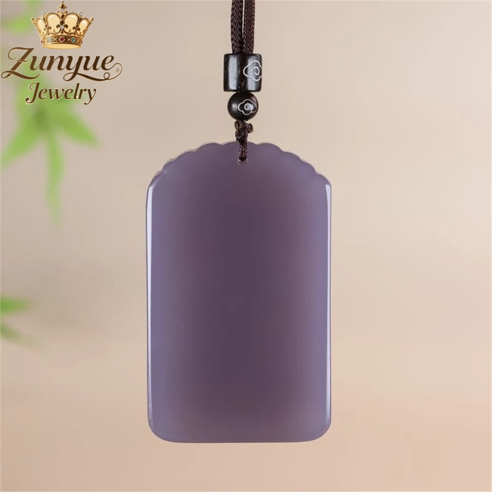 Natural Hetian Jade Smoky Purple Carved Double Fish Untroubled Pendant Luxury Quality Jewelry Fashion Jewelry Exquisite Charms