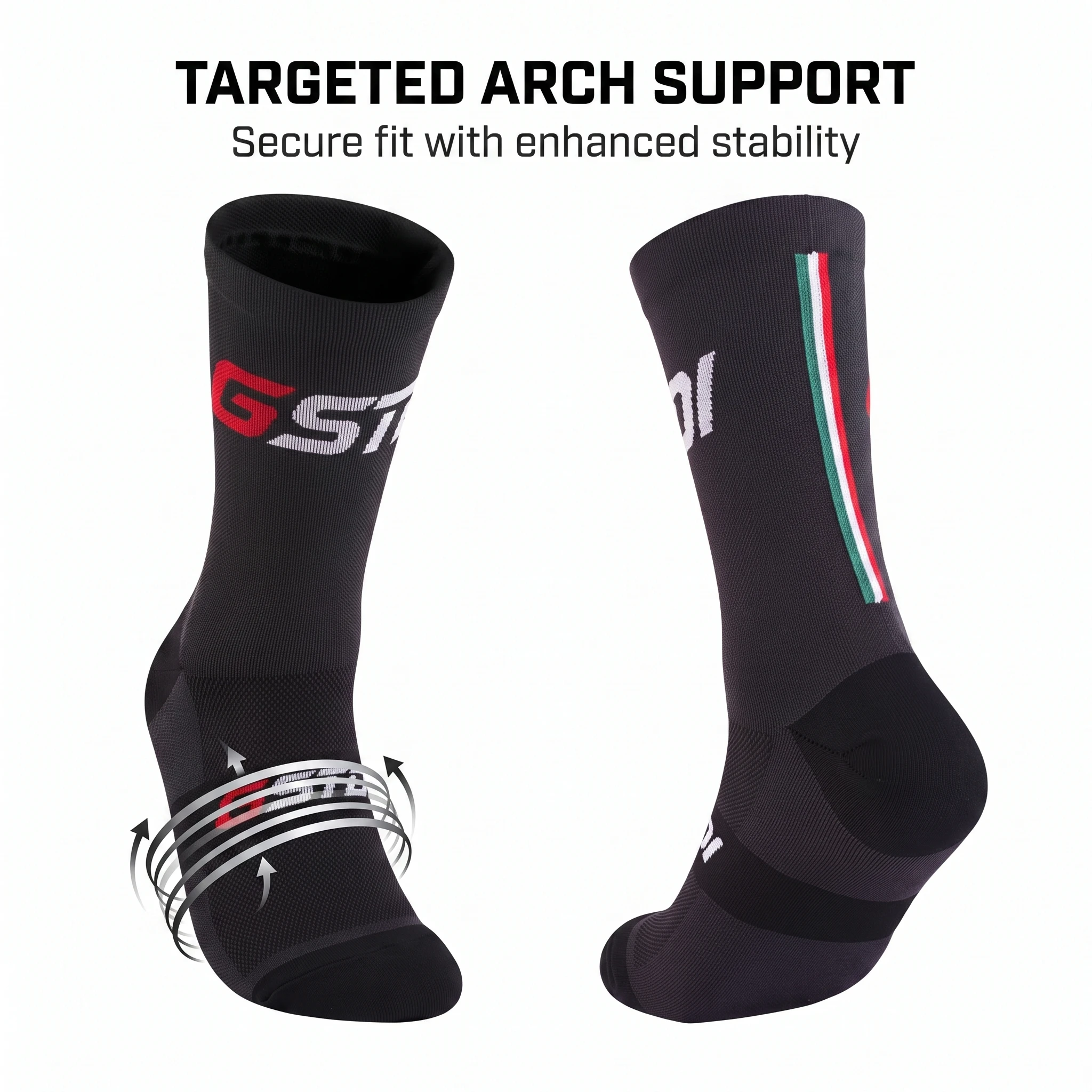 2 paia 2023 nuovi calzini da ciclismo bici infermiera compressione bici da strada corsa Mtb al ginocchio bianco sportivo divertente marchio nero