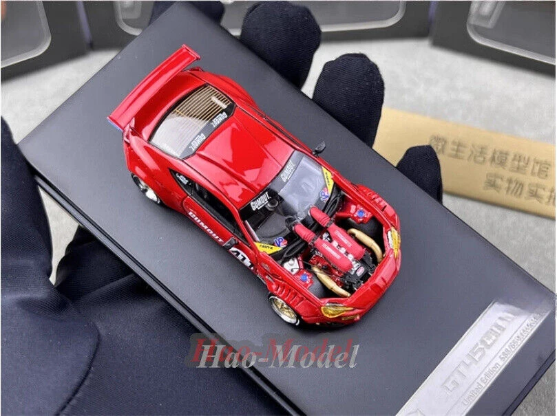 DCM 1:64 For Toyota 86+ Ferrari 4586GT Modified Car Model Alloy Diecast Simulation Toys Birthday Gifts Hobby Display Collection