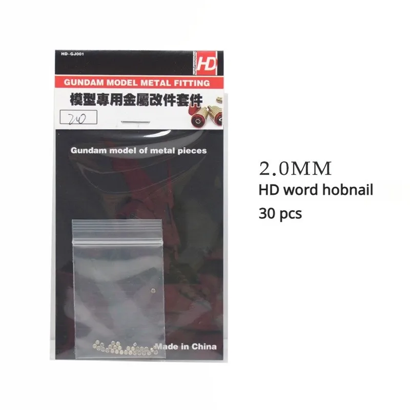 30PCS Metal Etching Flat Head Rivets for Gundam Model Specific Metal Modification Kit Detail Improvement Screw DIY Accessories