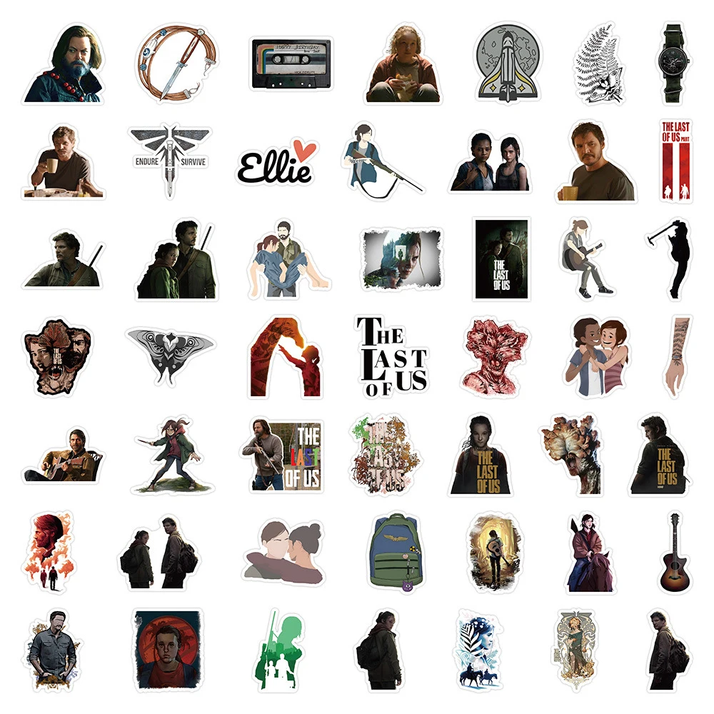 10/30/50/100pcs TV Show The Last of Us Stickers Waterproof Ellie Joel Sticker Laptop Skateboard Scrapbooking Wall Cool Decals