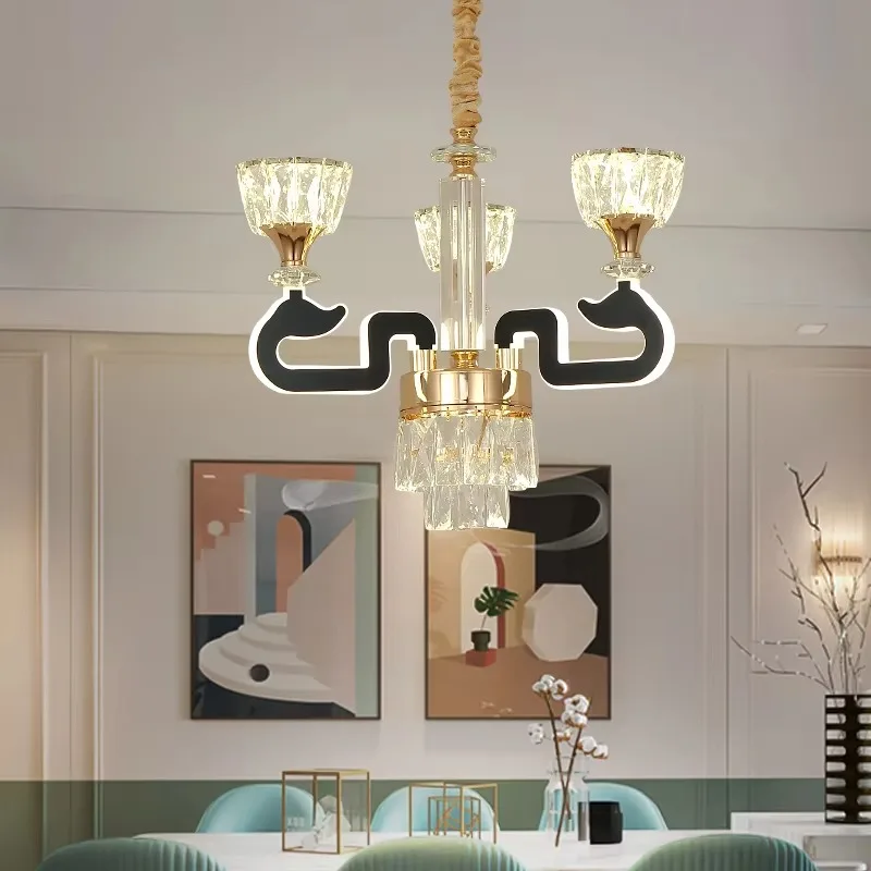Living Room  Lobby Lounge Lighting Remote Control R Smart LED Pendant Lamp Light Chandeliers Pendant Lights Led