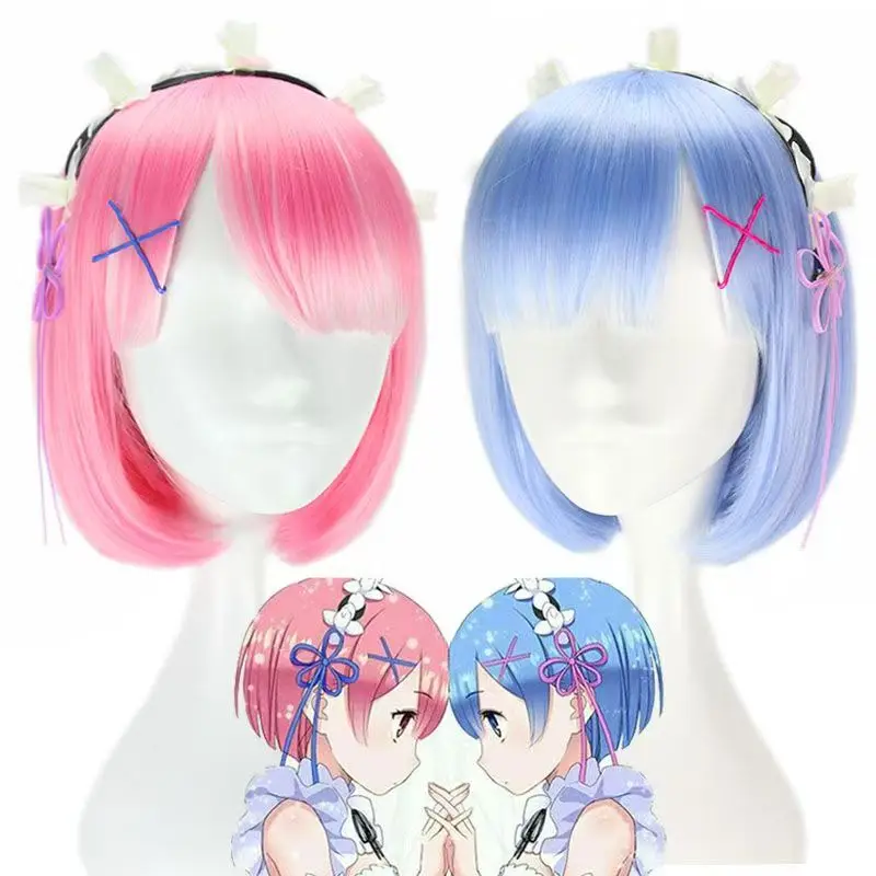 Anime Ram Rem Lolita Meid Cosplay Costume Re Life In A Different World From Zero Kara Hajimeru Isekai Seikatsu Dress Wig Suits view 6