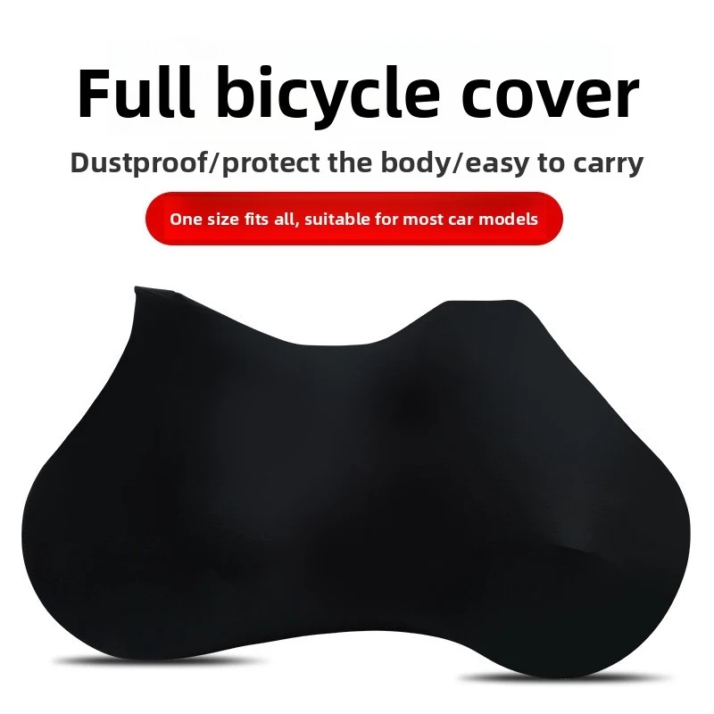 

Bicycle Dust Cover with Wheel Protectors, All-Black Universal Fit for Mountain/Road Bikes