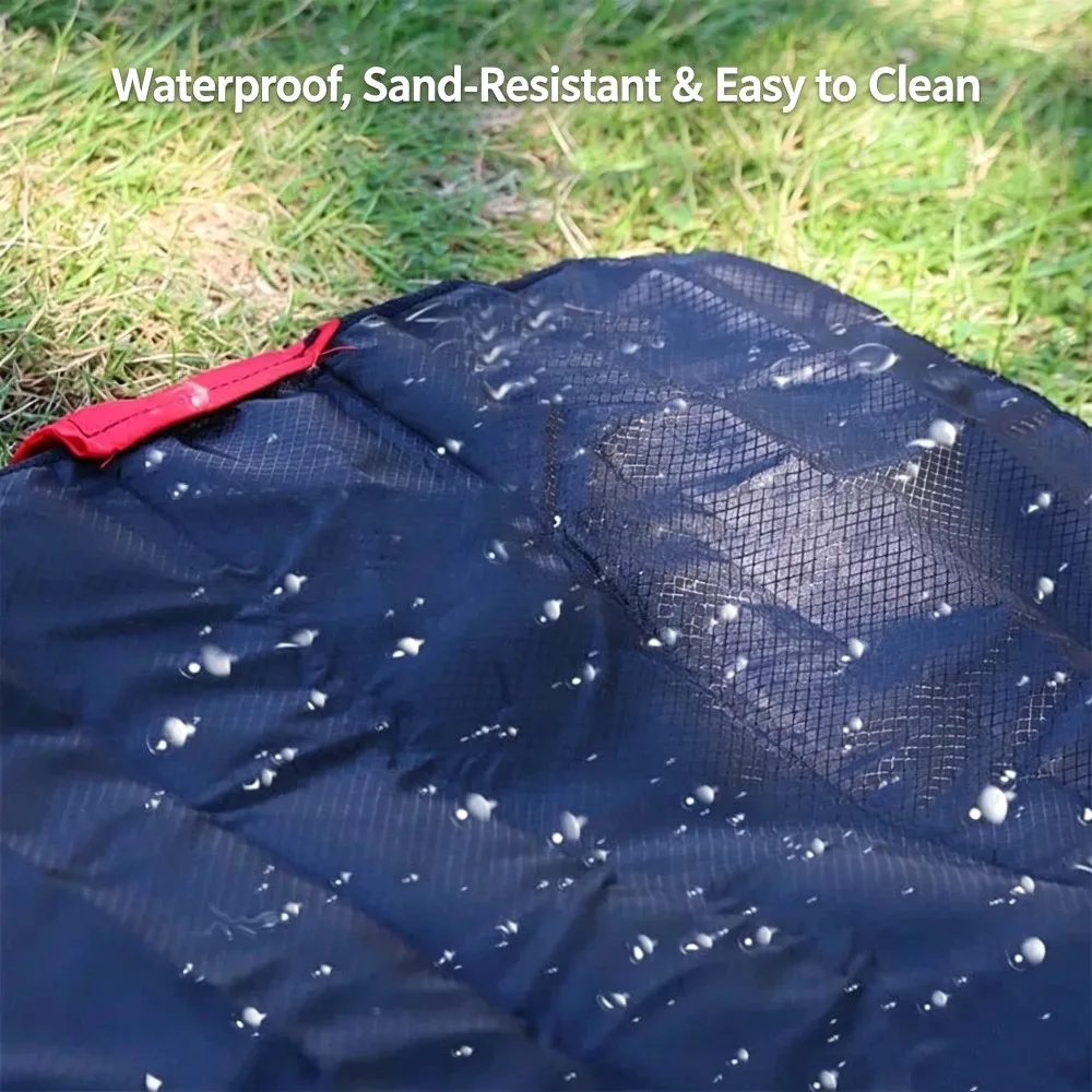 Ultra Light Portable Foldable Beach Mat Waterproof Sand Proof Picnic Blanket Mini Pocket Moisture Proof Ground Mat Random Color Shipment for Outdoor Camping Travel