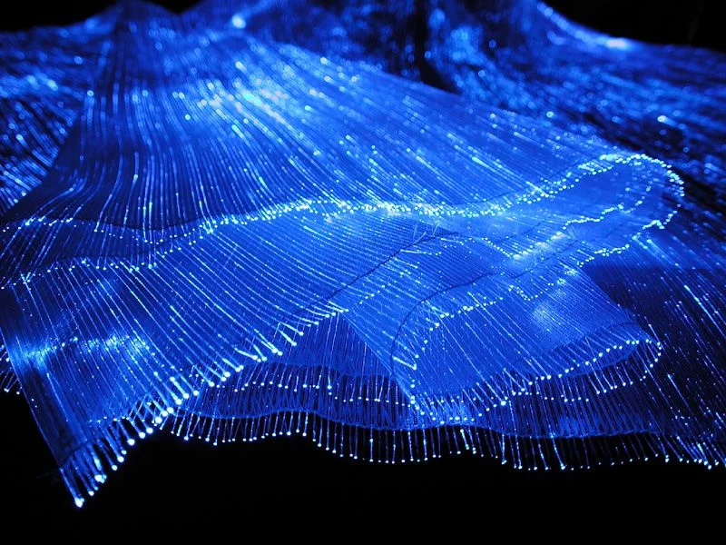 RGB Luminous LED Light Fiber Optic Fabric for glowing Shoes cloths Bags