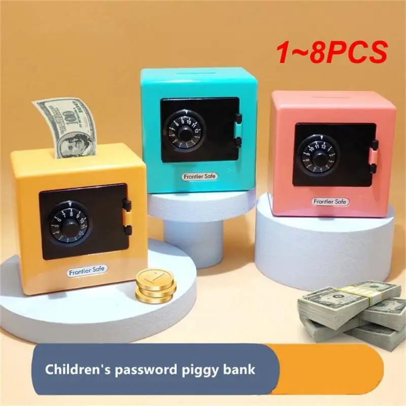 

1~8PCS Children Money Storage Case Simulation Safe Box Coded Lock Coin Cash Saving Storage Box for Children Gifts household