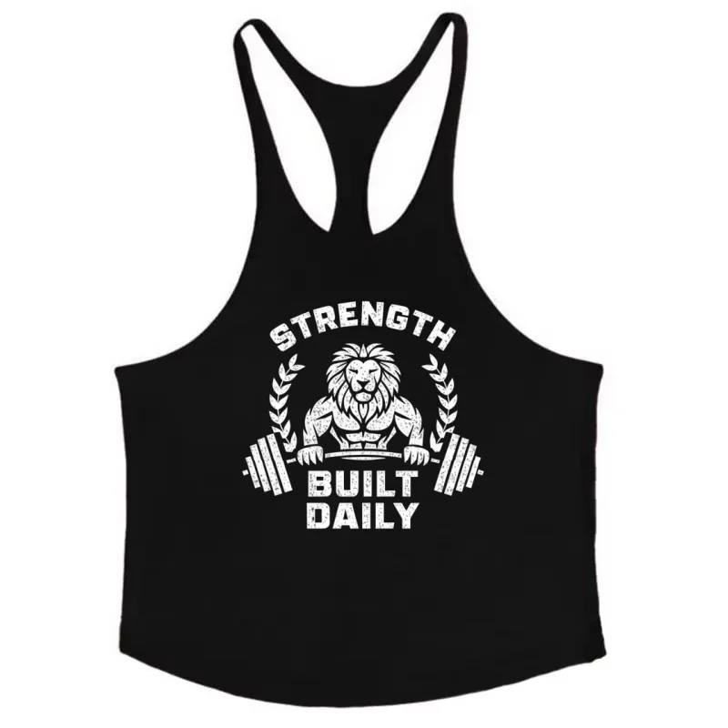 

Men's Bodybuilding Gym Tank Top Narrow Strap Cotton Sleeveless Vest with Flexible for Strength Training & Muscle Growth Sessions
