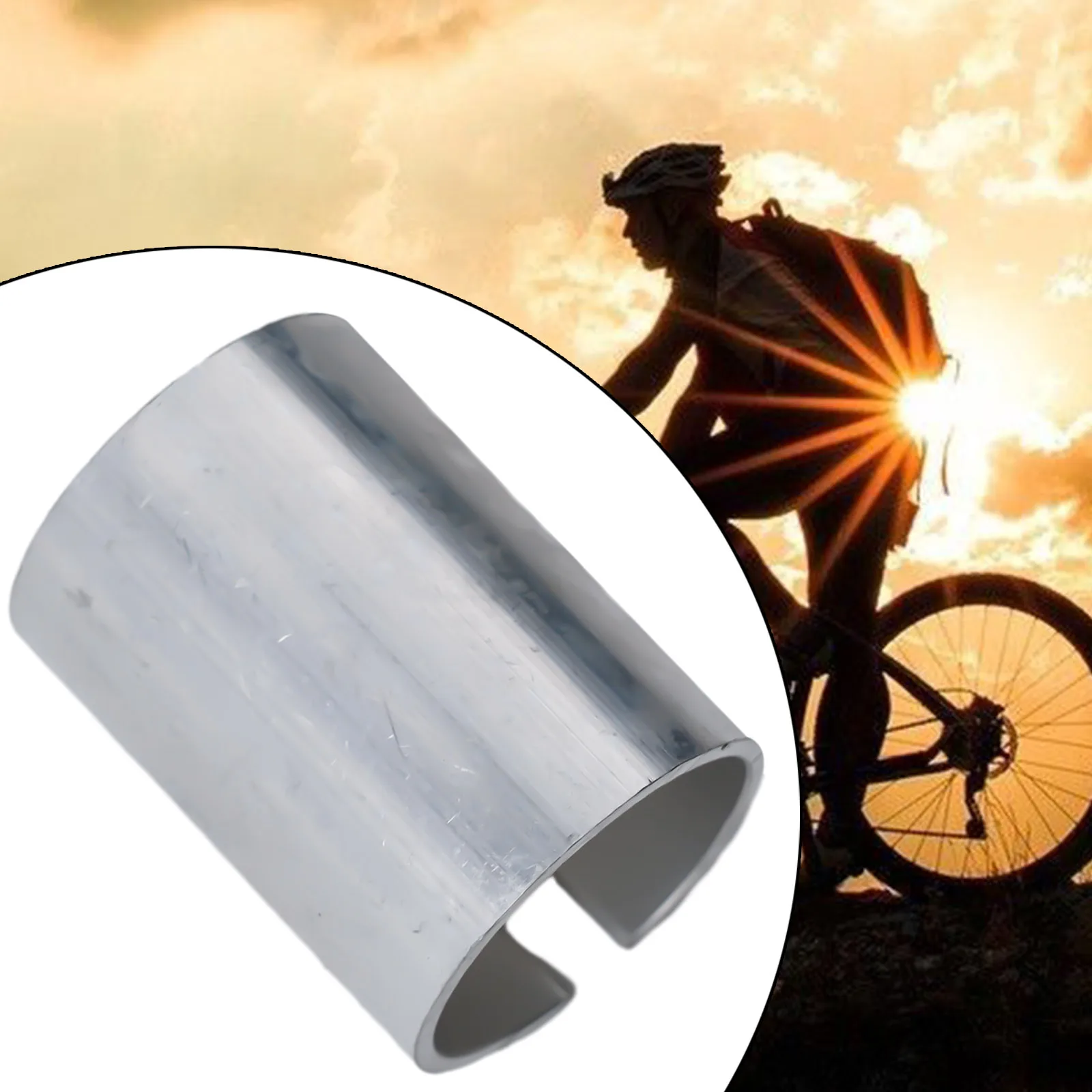 

Steerer Stem Shim 1 1/8\\\" To 1\\\" Adaptor Aluminum Bicycle Component Cycling Part Road Silver Spare High Quality