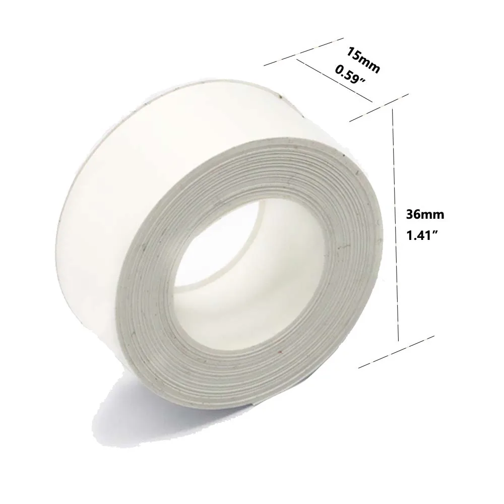 2 Rolls thermosensitive Continuous label paper,Colored,ransparent,For P12/D30/D30S/D32/D35/Q30 label Maker printer 15mmx4.2m